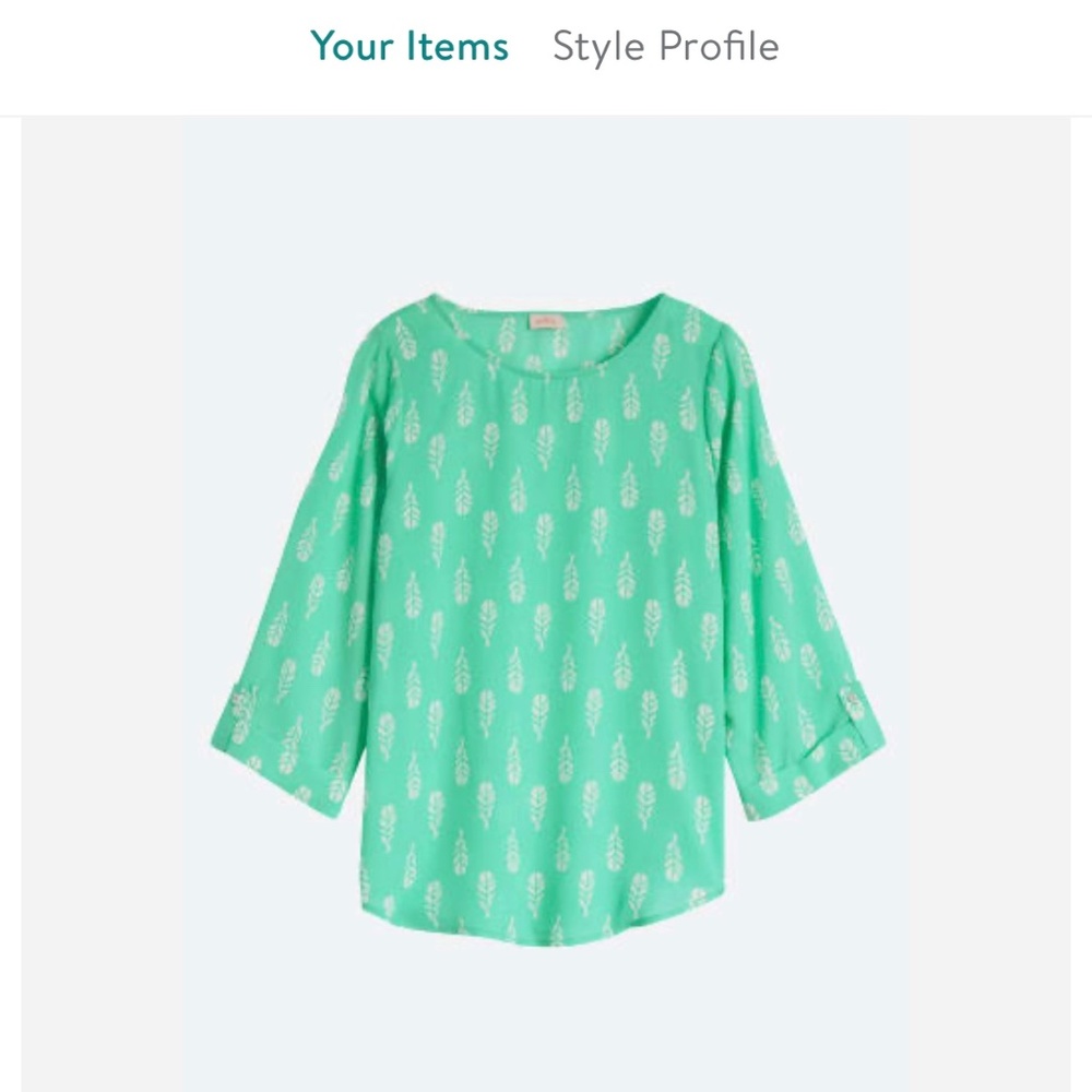 New Size Medium Pixley Elle Printed 3/4 Sleeve Blouse Stitch Fix NWT